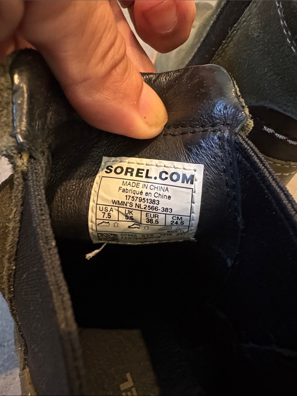 Sorel Olive Green Suede Wedge Chelsea Booties - Picture 4 of 5